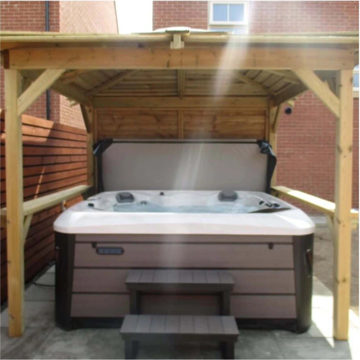 Outdoor Santorini - 5 Person Hot Tub With Gazebo Package 13 Outdoor Santorini - 5 Person Hot Tub With Gazebo Package - Image 13