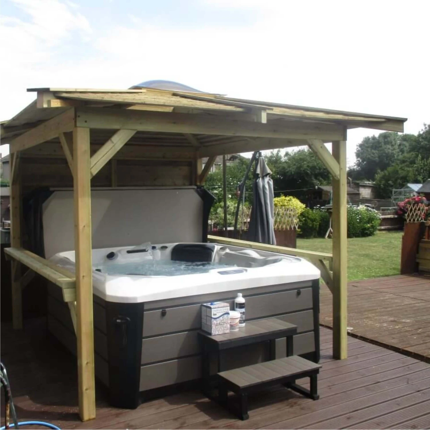 Outdoor Santorini - 5 Person Hot Tub With Gazebo Package 14 Outdoor Santorini - 5 Person Hot Tub With Gazebo Package - Image 14