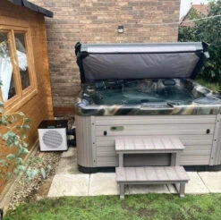 Outdoor 4kW Air Source Heat Pump For Hot Tub/Swim Spa -Hot Tubs Sales Shop ASHPInstall08037
