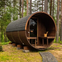 Hekla Barrel 210 - 4 Person Outdoor Sauna -Hot Tubs Sales Shop BarrelSauna 6