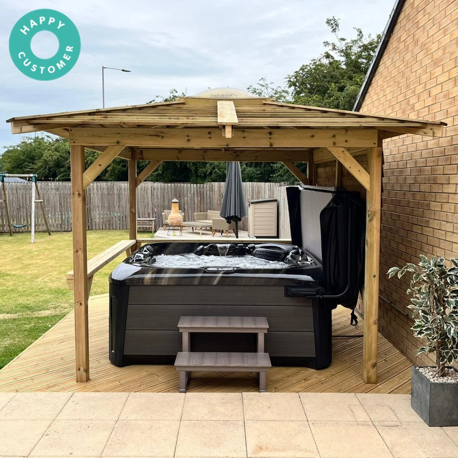 Outdoor Santorini - 5 Person Hot Tub With Gazebo Package 16 Outdoor Santorini - 5 Person Hot Tub With Gazebo Package - Image 16