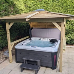 Brentano Wooden Hot Tub Gazebo With Tinted Dome Roof -Hot Tubs Sales Shop BrentanoGazebo 2