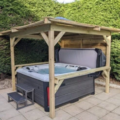 Brentano Wooden Hot Tub Gazebo With Tinted Dome Roof -Hot Tubs Sales Shop BrentanoGazebo 3