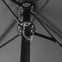 Como 2.7x4.5m Large Double Sided Grey Garden Parasol With Base And Cover -Hot Tubs Sales Shop FTR144 4 Supersize