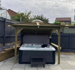 Brentano Wooden Hot Tub Gazebo With Tinted Dome Roof -Hot Tubs Sales Shop Gazebo 7