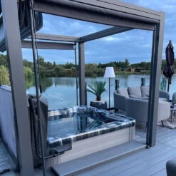 Bespoke Velarium Metal Hot Tub Gazebo With Waterproof Retracting Canopy Roof -Hot Tubs Sales Shop OutdoorHaze VelariumGazebo10Square 9e5409b9 1e50 4e44 b4de e8fa69602693