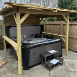 Brentano Wooden Hot Tub Gazebo With Tinted Dome Roof -Hot Tubs Sales Shop OutdoorLook JasonBurrows4