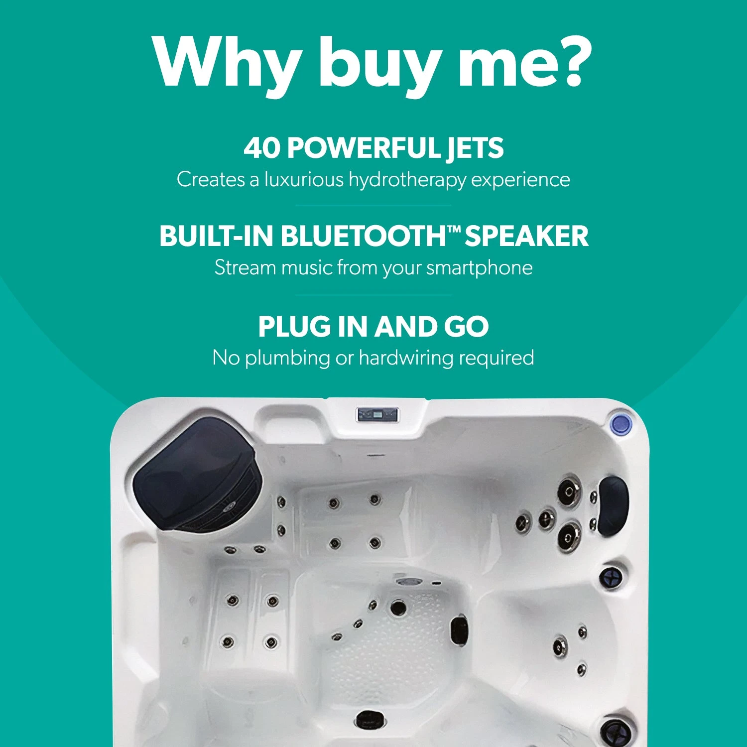 Outdoor Trident Lite - 5 Person Hot Tub With 2 Loungers 2 Outdoor Trident Lite - 5 Person Hot Tub With 2 Loungers - Image 2